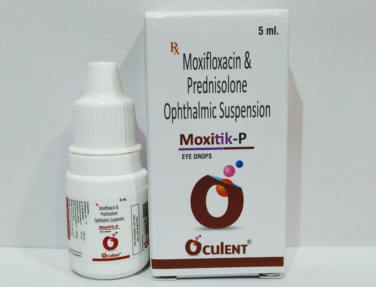 Moxitik-P | Moxifloxacin HCl 0.5% + Prednisolone 1%